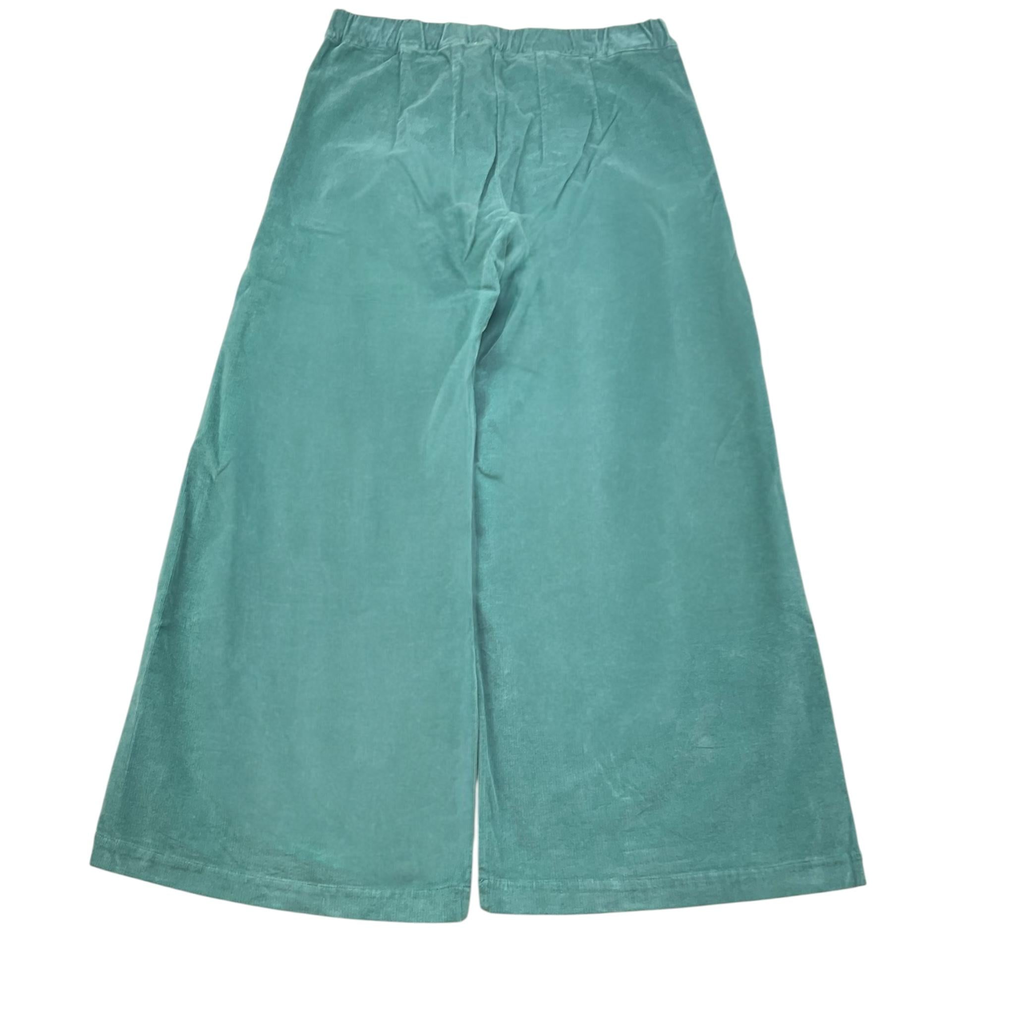 MANILA GRACE pantalone tinta unita modello a palazzo Verde per Bambina 009258 VERDE MANILA GRACE 