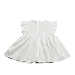 Sarabanda Camicia Tinta Unita con Balze per Bambina 0B358 BIANCO SARABANDA 