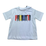 Cesare Paciotti T-Shirt Girocollo Tinta Unita con Stampa per Neonato TSP5115BX BIANCO CESARE PACIOTTI 