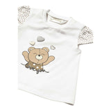 Mayoral T-Shirt Girocollo tinta unita con Stampa Orso Bianco per Neonata 1070X BIANCO MAYORAL 