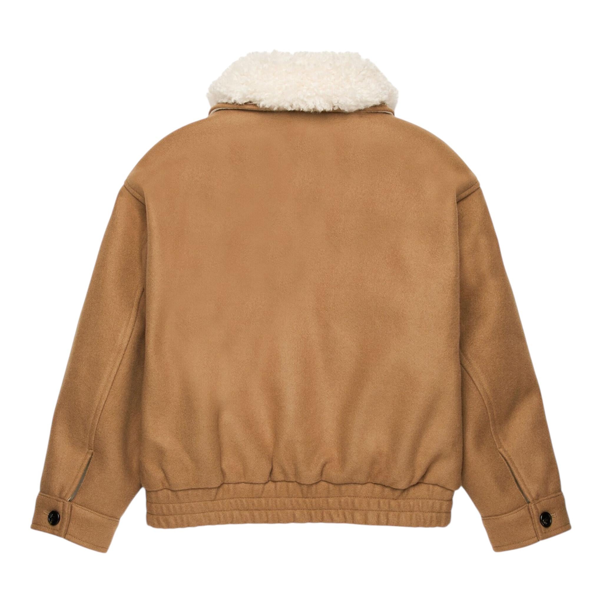 N°21 montone tinta unita con collo pelliccia Beige per Bambino N21981 BEIGE N°21 