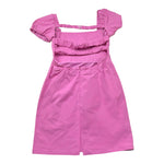 Lu Lu By Miss Grant Abito Mezza Manica Tinta Unita Scollo Retro per Bambina LL3575 MAGENTA LU LU BY MISS GRANT 