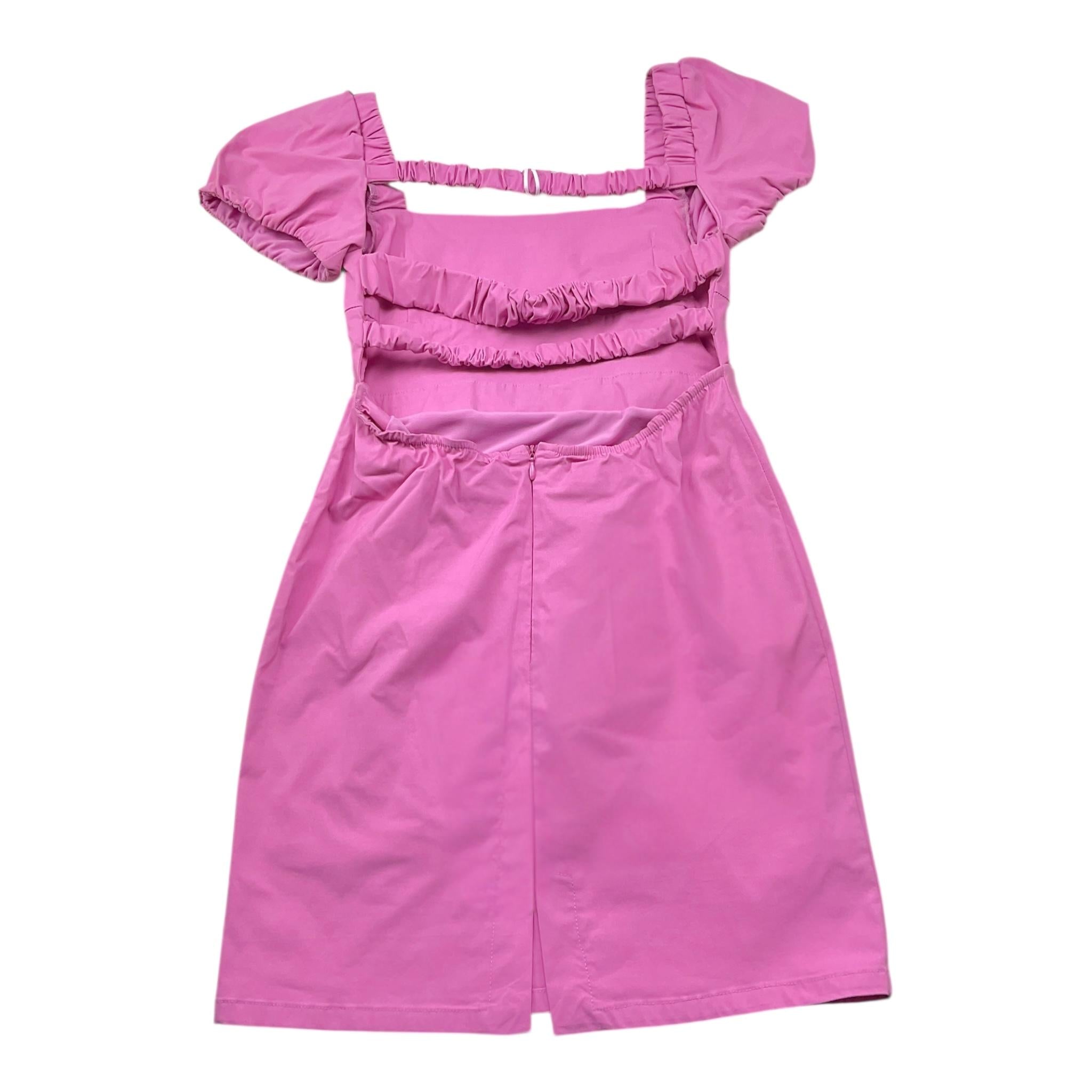 Lu Lu By Miss Grant Abito Mezza Manica Tinta Unita Scollo Retro per Bambina LL3575 MAGENTA LU LU BY MISS GRANT 