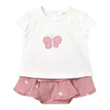 Mayoral Completo 2 Pezzi T-Shirt-Gonna con Coulotte Bicolore per Neonata 1853 BIANCO/ROSA MAYORAL 