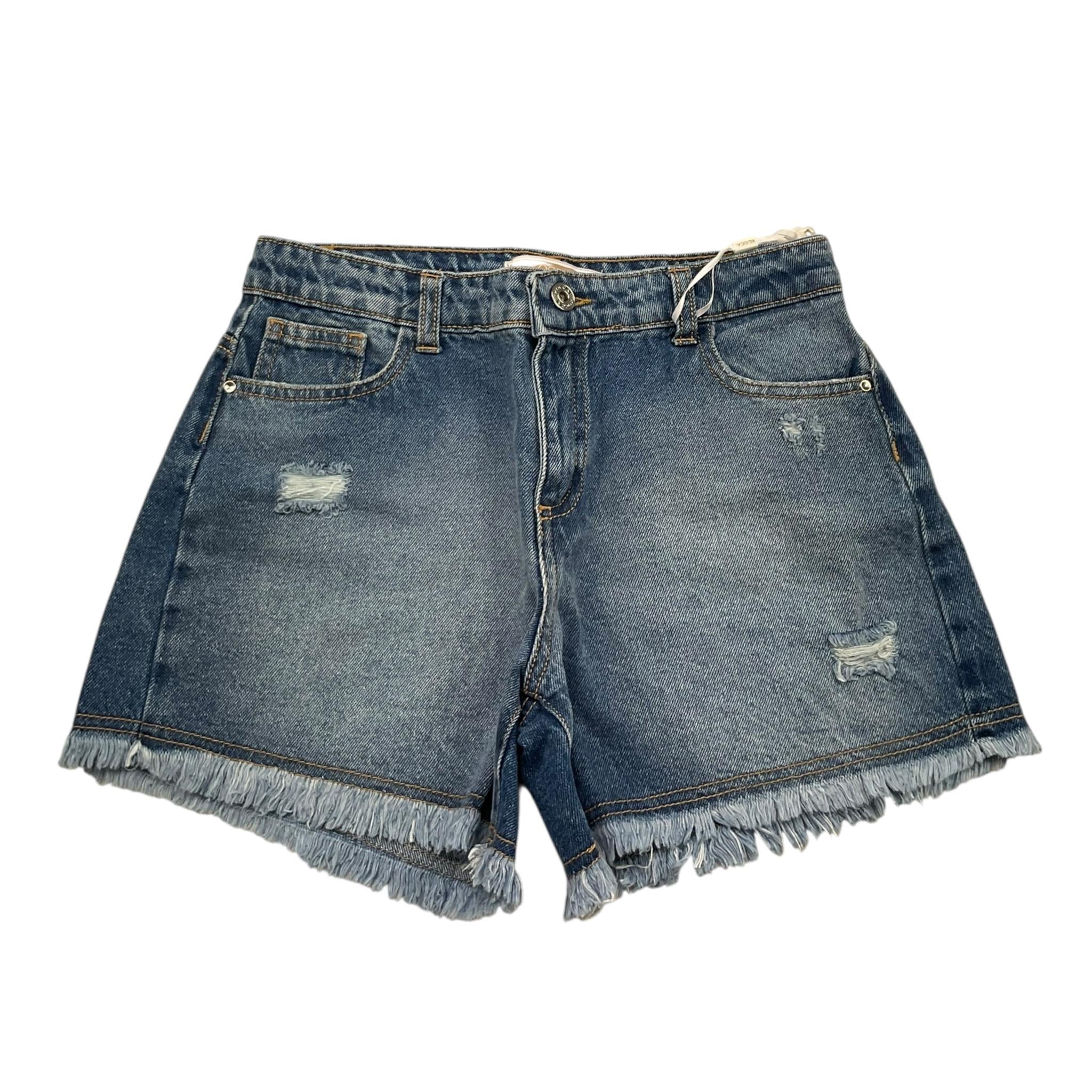 Kocca Short In Denim Tinta Unita con Strappiblu per Bambina MUMRIK BLU Kocca 