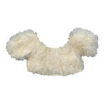Fun & Fun Top Mezza Manica con Applicazioni Tulle per Bambina FNCBTP01046X AVORIO FUN & FUN 