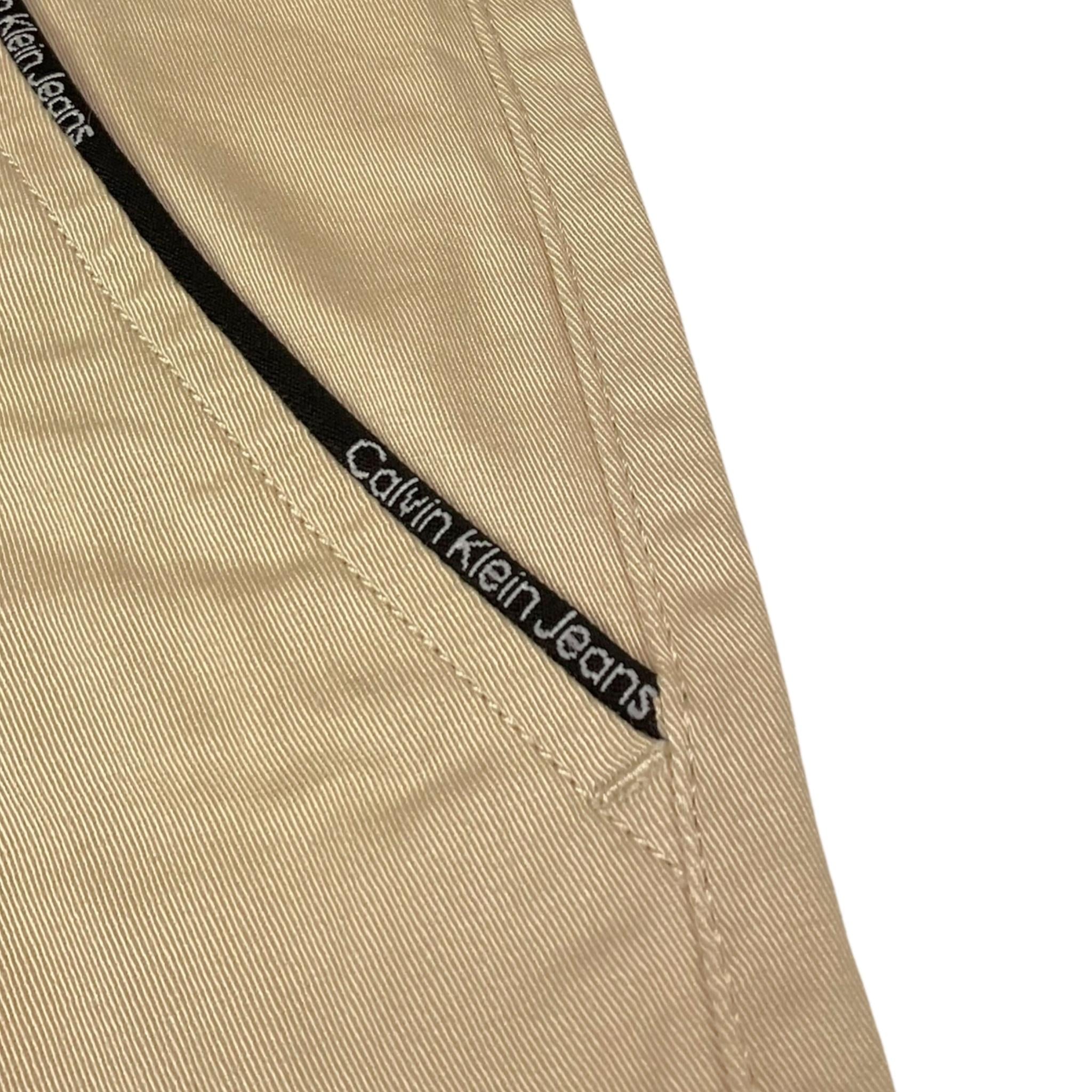 Calvin Klein Pantalone Tinta Unita con Girovita Regolabile per Bambino IB0IB01678 BEIGE CALVIN KLEIN 