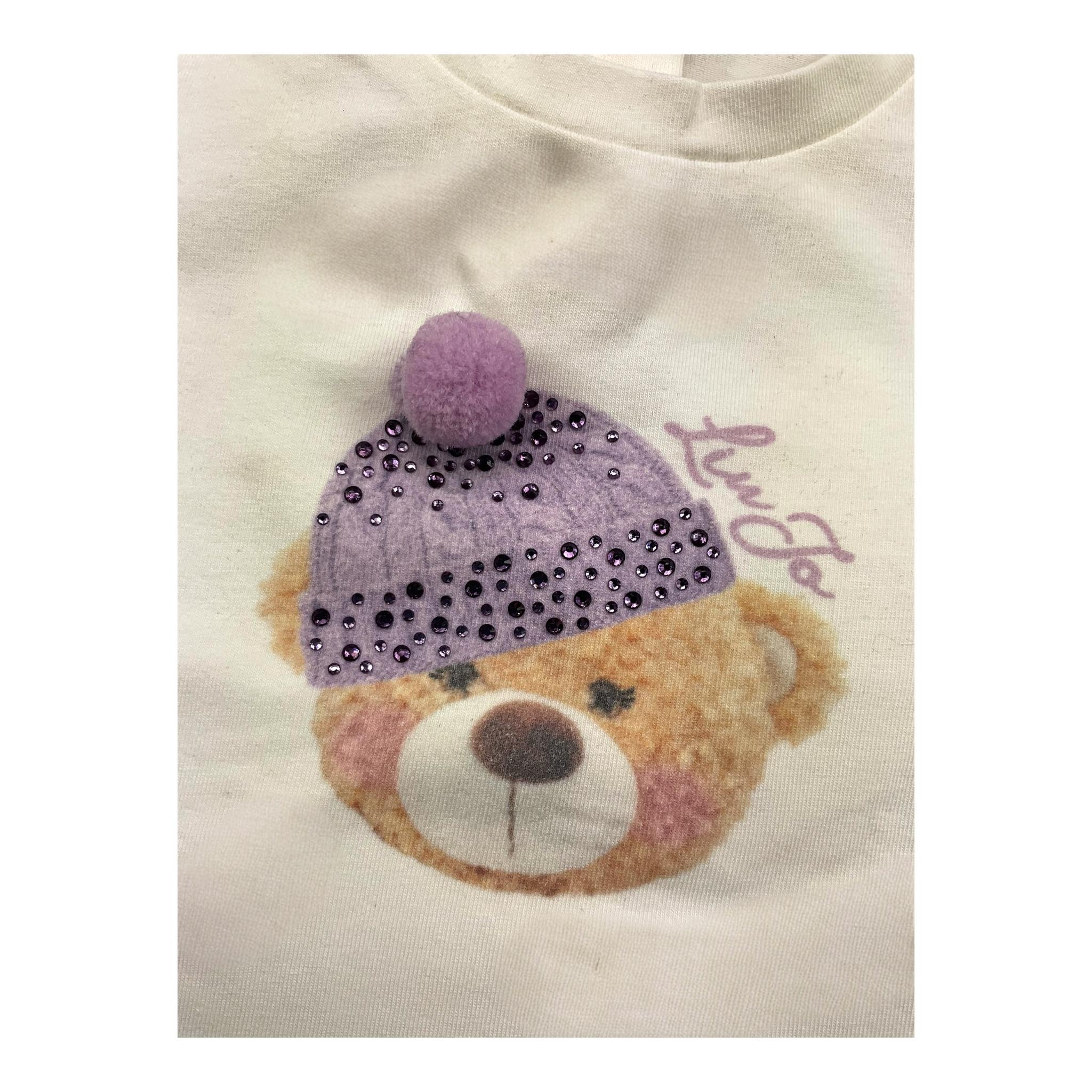 LIU JO shirt girocollo tinta unita con stampa Panna per Neonata HF4045 PANNA LIU JO 