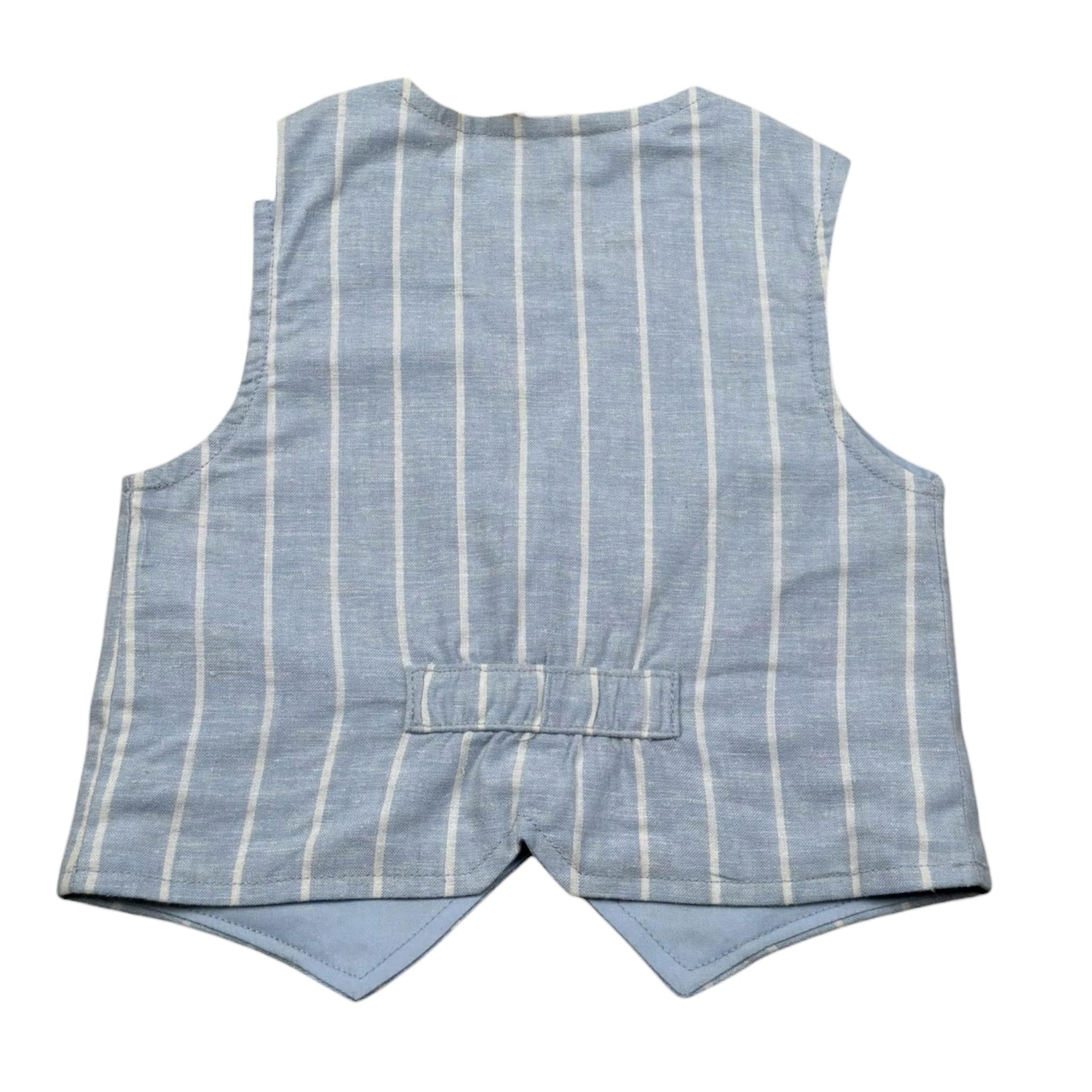 Mini Banda Gilet Tinta Unita per Neonato 38697 AZZURRO MINI BANDA 