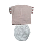 Calamaro Completo 2 Pezzi Camicia-Coulotte per Neonato 11166 BIANCO CALAMARO 