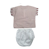 Calamaro Completo 2 Pezzi Camicia-Coulotte per Neonato 11166 BIANCO CALAMARO 