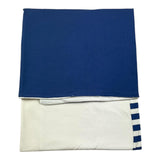 Lalalu' Coperta Bicolore Fantasia A Righe Panna/Blu Per Neonato