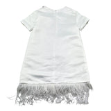 Trussardi Abito Tinta Unita con Paillettes per Bambina TGP26082VE BIANCO TRUSSARDI 