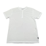 Please T-Shirt Tinta Unita con Bottoni per Bambino ME03030B72 BIANCO PLEASE 