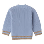 MINI BANDA maglia tinta unita con profili in contrasto Azzurro per Neonato 3A669XX AZZURRO MINI BANDA 