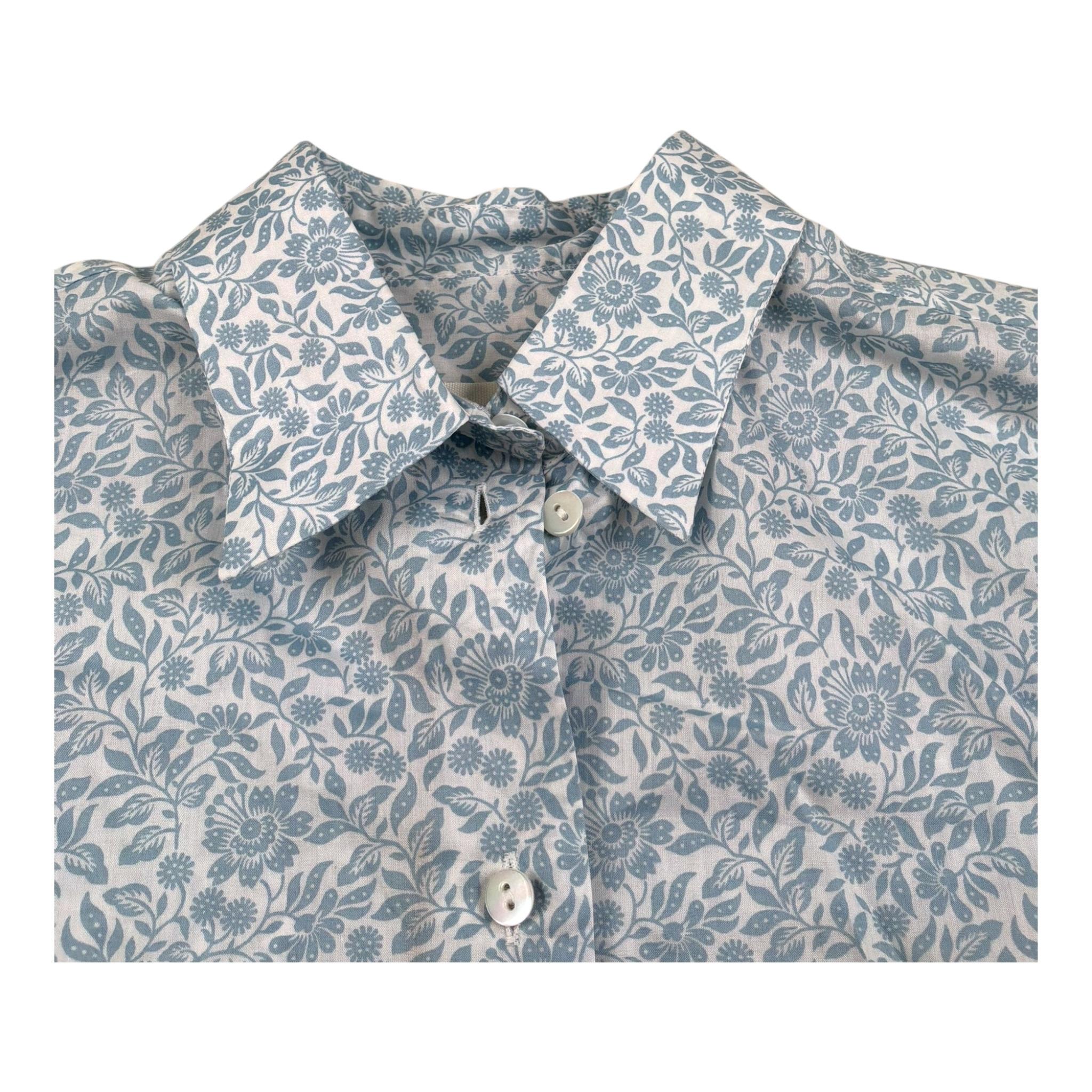 Xacus Camicia Manica Lunga Tinta Unita per Bambina 85570 BIANCO/AZZURRO XACUS 