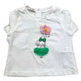 Liu Jo T-Shirt Girocollo Tinta Unita Con Stampa Bianco Per Neonata