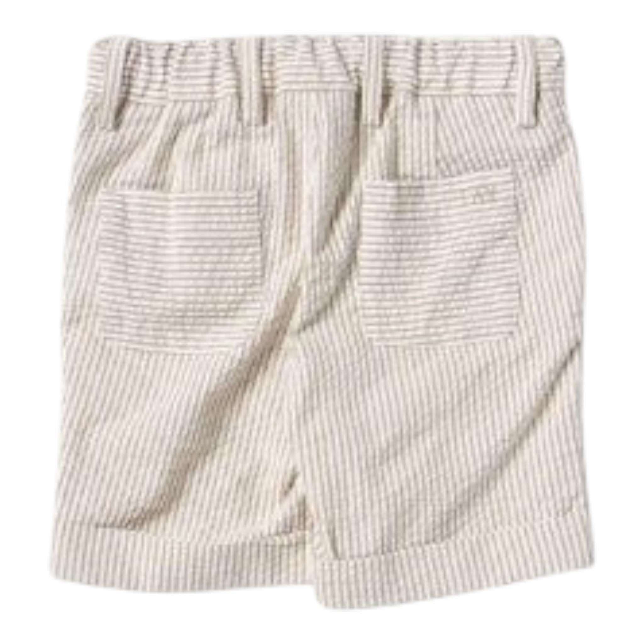 Fay Bermuda Tinta Unita con Fantasia A Righe per Neonato FS6549X BIANCO FAY 