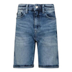 Calvin Klein Bermuda In Denim Tinta Unita per Bambino IB0IB01604 BLU CALVIN KLEIN 