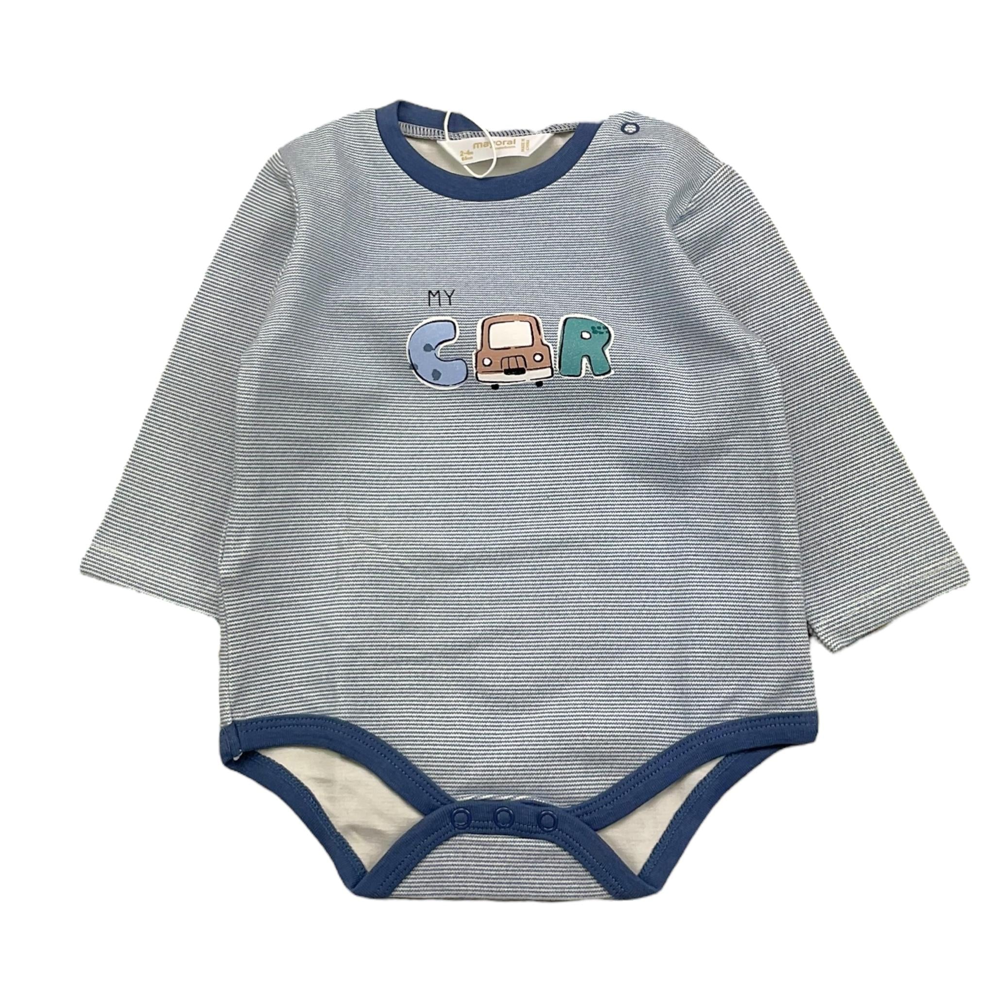 MAYORAL body tinta unita con stampa e maniche lunghe Azzurro per Neonato 271444 AZZURRO MAYORAL 
