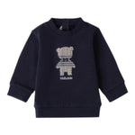 MINI BANDA completo 2pz tinta unita felpa-pantalone Blu per Neonato 3A610 BLU MINI BANDA 