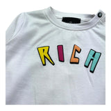 John Richmond Shirt Girocollo Tinta Unita con Logo per Neonata RIP26095TS BIANCO JOHN RICHMOND 