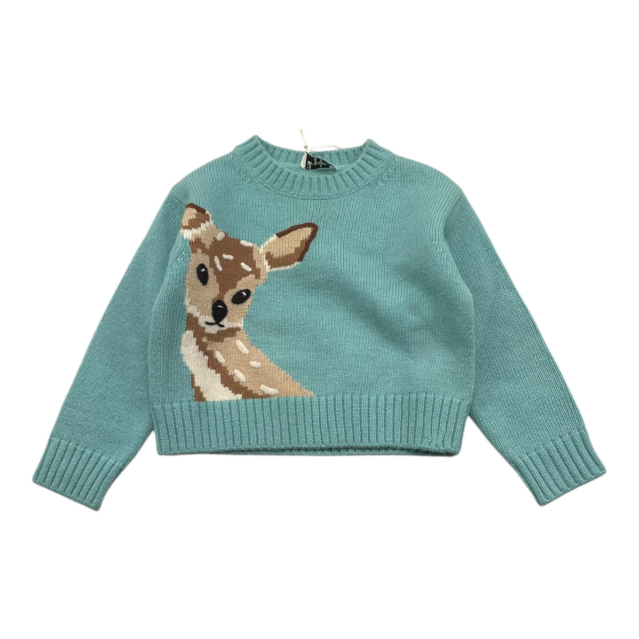 IL GUFO maglia tinta unita con stampa Verde per Neonata A24MA473EM220 VERDE IL GUFO 