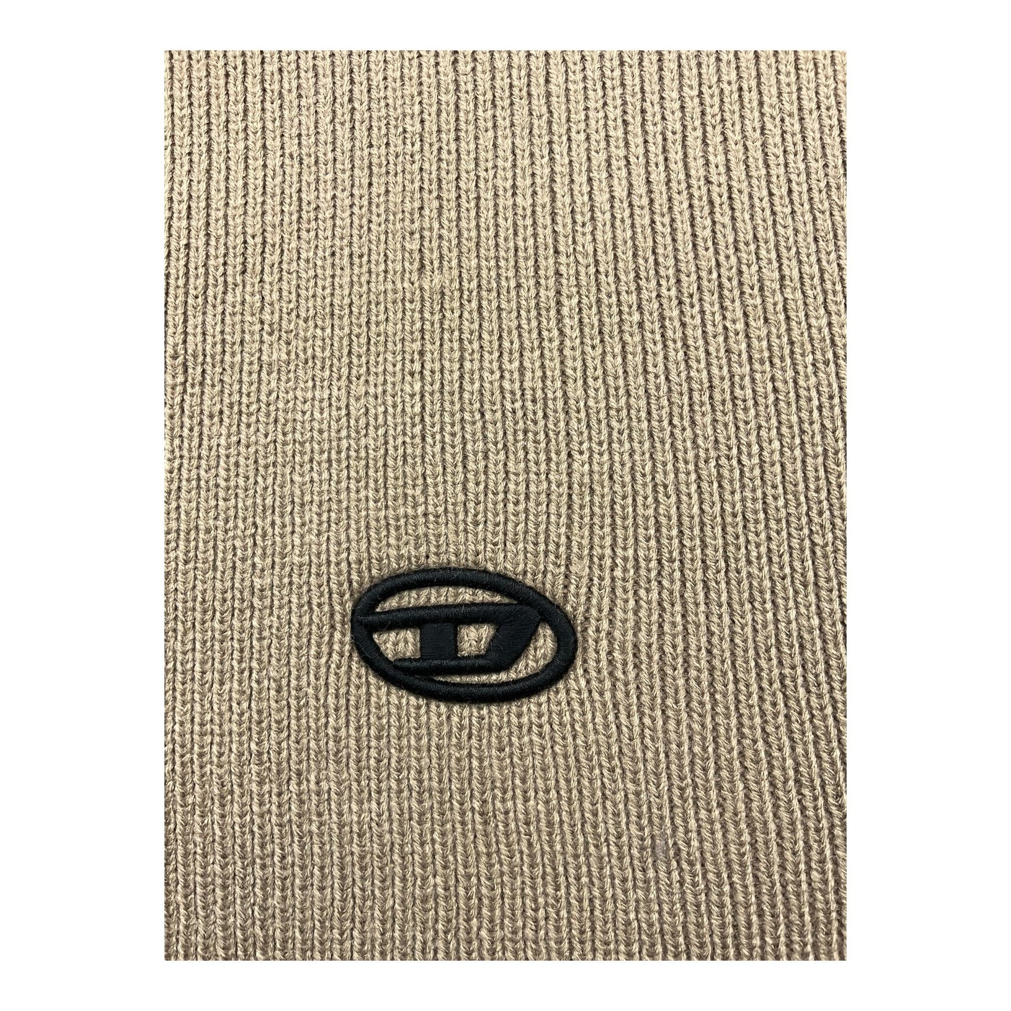 DIESEL sciarpa tinta unita con logo Sabbia per Bambino J01611 SABBIA DIESEL 