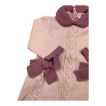 COLORI CHIARI tutina manica lunga tinta unita con fiocchi in contrasto Rosa per Neonata FF167887 ROSA COLORI CHIARI 