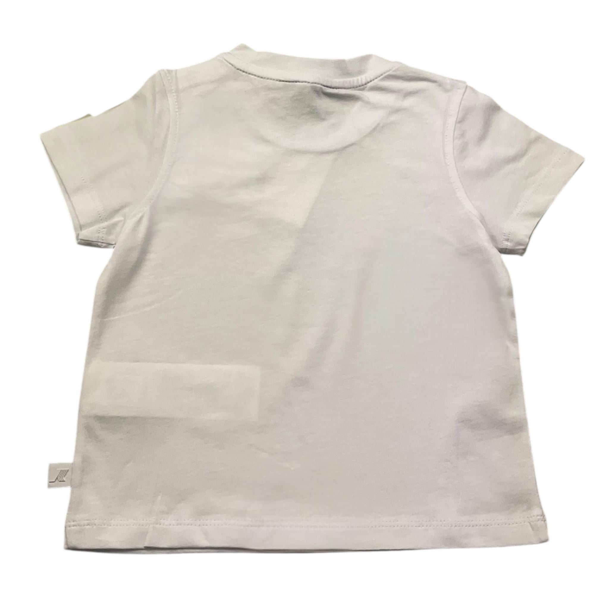 K-Way T-Shirt Girocollo Tinta Unita con Logo per Neonata K4125NW BIANCO K-WAY 