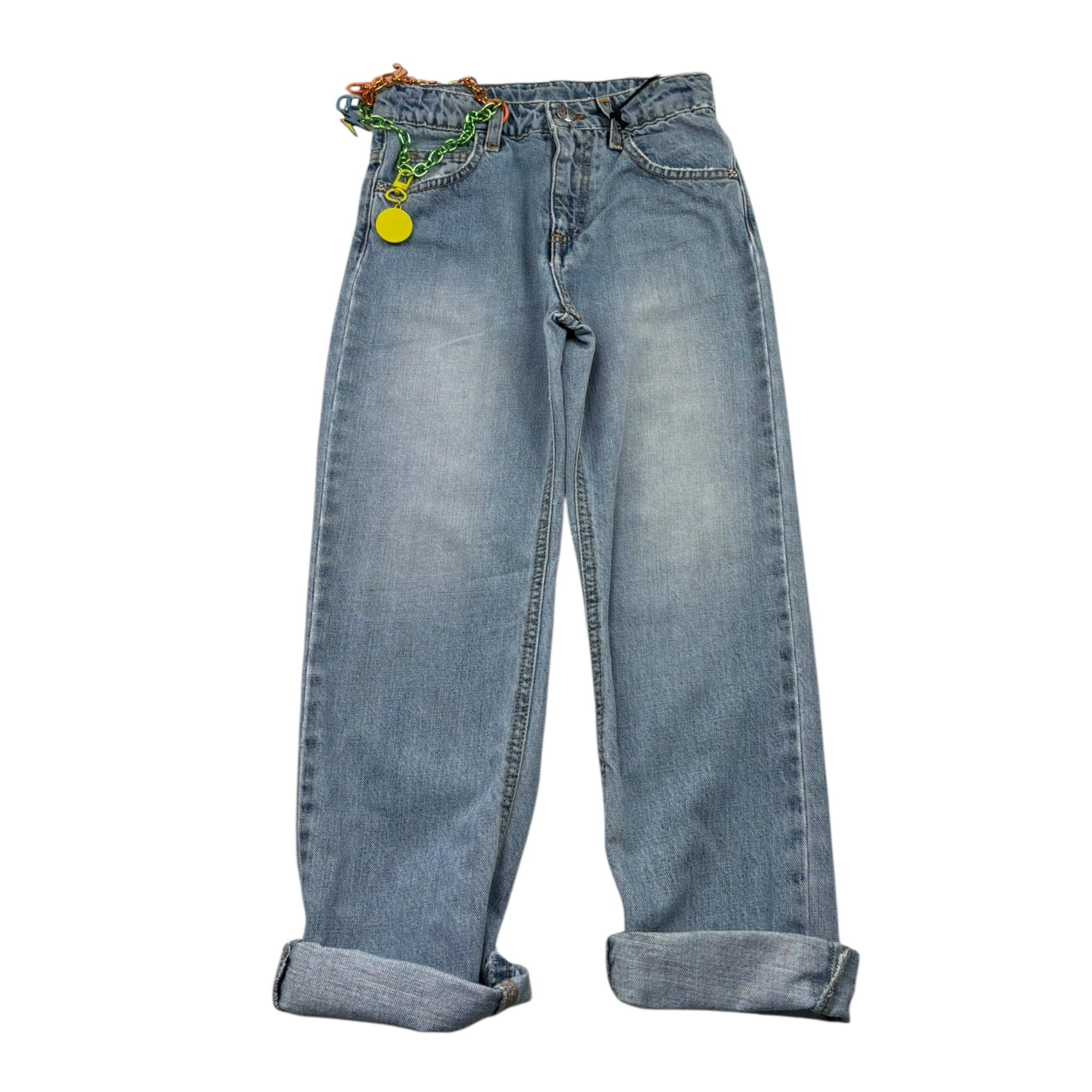 John Richmond Jeans Tinta Unita con Girovita Regolabile per Bambino RBP26132JE AZZURRO JOHN RICHMOND 