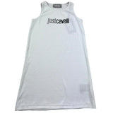Just Cavalli Abito Giromanica Tinta Unita con Logo per Bambina JGP26007VE BIANCO JUST CAVALLI 