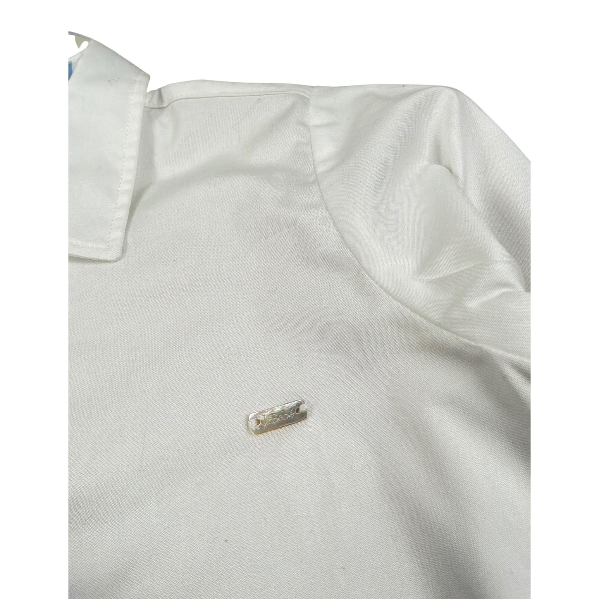 Le Bebe' Camicia Tinta Unita con Logo per Neonato LBB4095 BIANCO LE BEBE' 