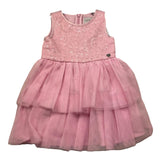 Guess Abito Tinta Unita Giromanica per Neonata A3RK26KBL100 ROSA GUESS 