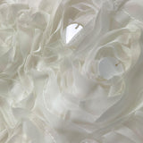 Billieblush Abito Tinta Unita con Fiori Giromanica per Bambina U21132J BIANCO BillIEBLUSH 