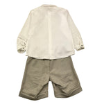 BARCELLINO completo 3 pezzi camicia-bermuda-papillon Bianco per Neonato 105605 BIANCO BARCELLINO 