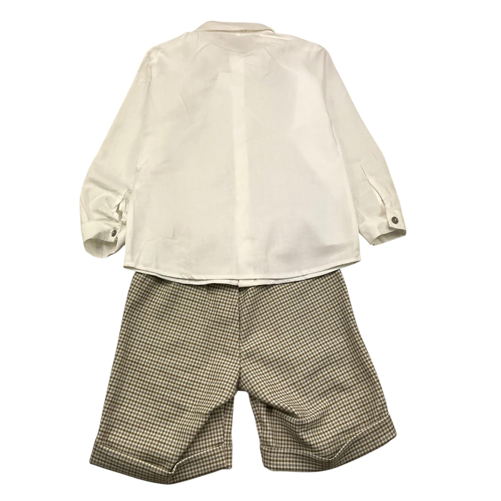 BARCELLINO completo 3 pezzi camicia-bermuda-papillon Bianco per Neonato 105605 BIANCO BARCELLINO 