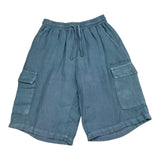 Daniele Alessandrini Einfarbige Bermudashorts mit elastischer Taille Hellblau für Jungen
