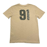 Yours T-Shirt Girocollo Tinta Unita Con Stampa In Contrasto Beige Per Bambino