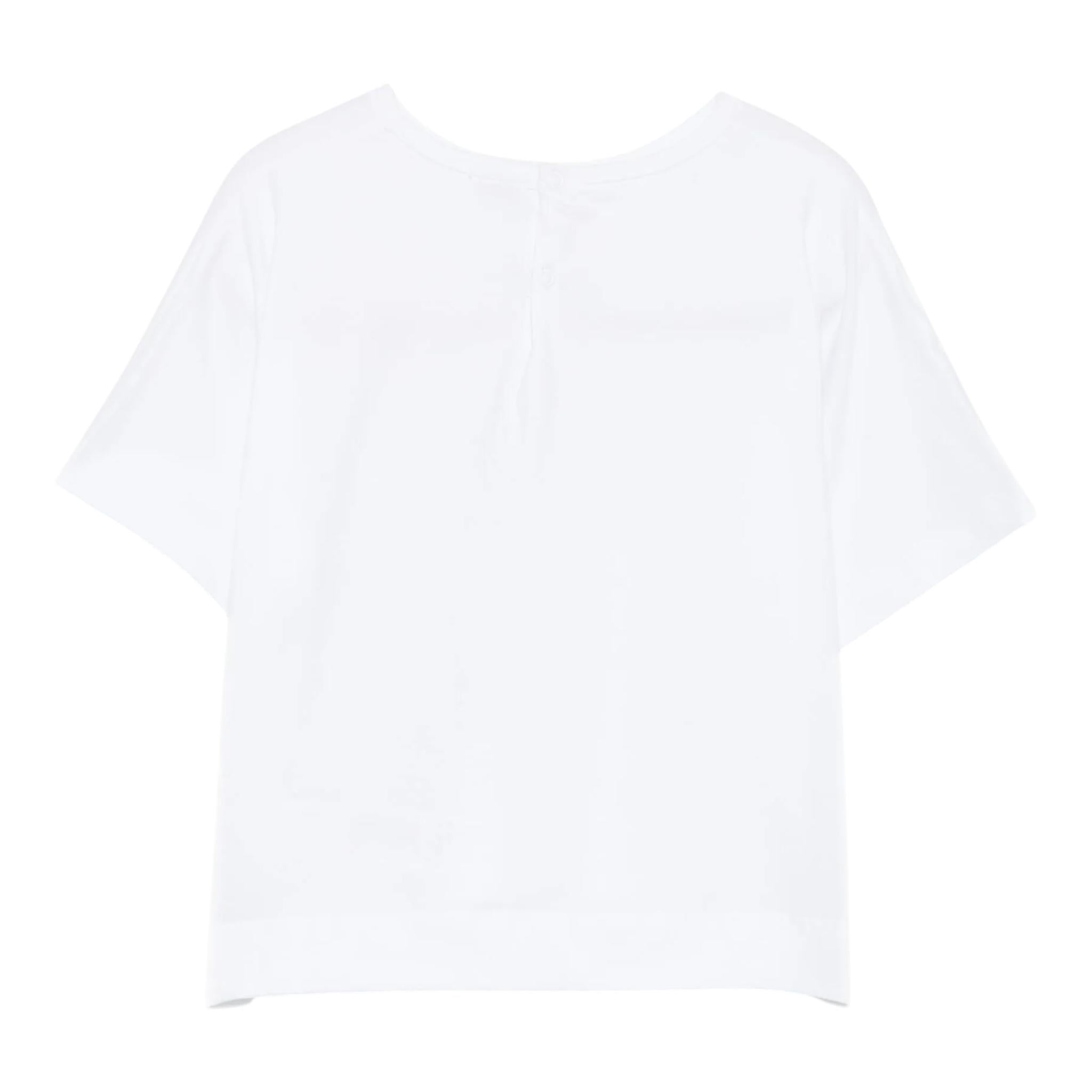 Il Gufo T-Shirt Girocollo Tinta Unita con Ricami per Neonata P25TS482MF032N BIANCO IL GUFO 