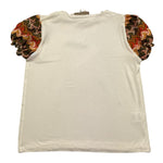 La Stupenderia T-Shirt Tinta Unita con Maniche In Contrasto per Bambina TJMG82 PANNA LA STUPENDERIA 