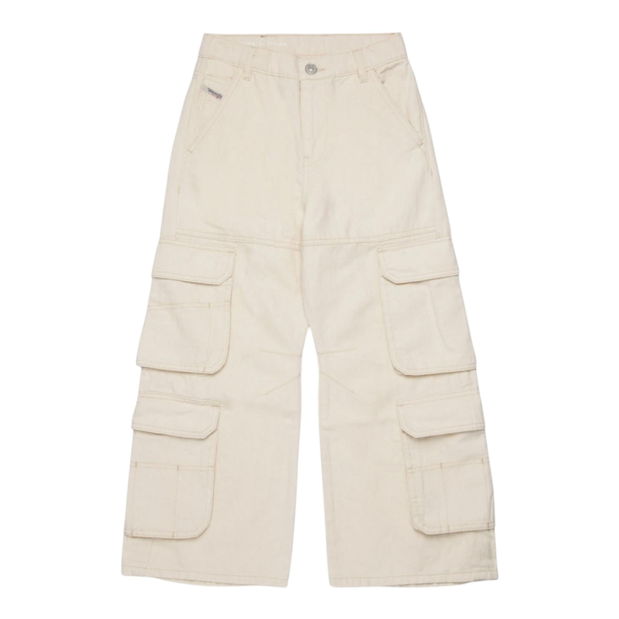 Diesel Jeans Tinta Unita con Tasconi per Bambina J02164 BEIGE DIESEL 