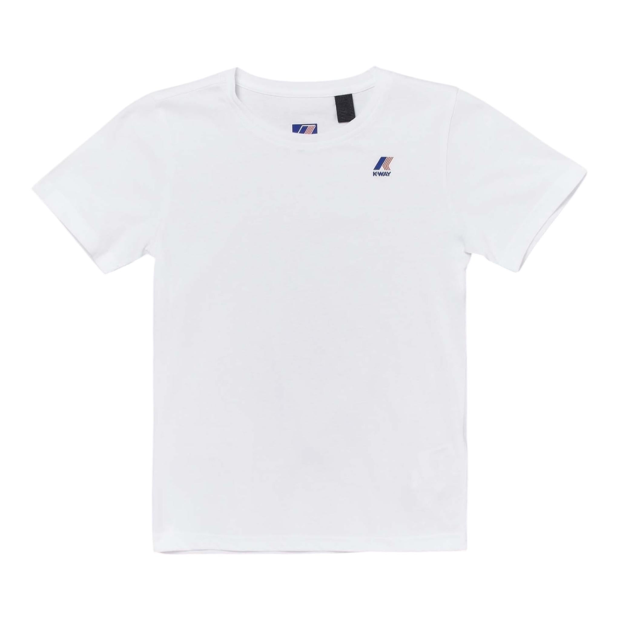 K-Way T-Shirt Girocollo Tinta Unita per Bambino K007JE0 BIANCO K-WAY 