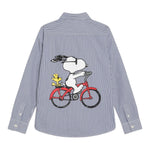 Saint Barth Camicia Manica Lunga Fantasia A Righe per Bambino AGN000100118 BLU SAINT BARTH 