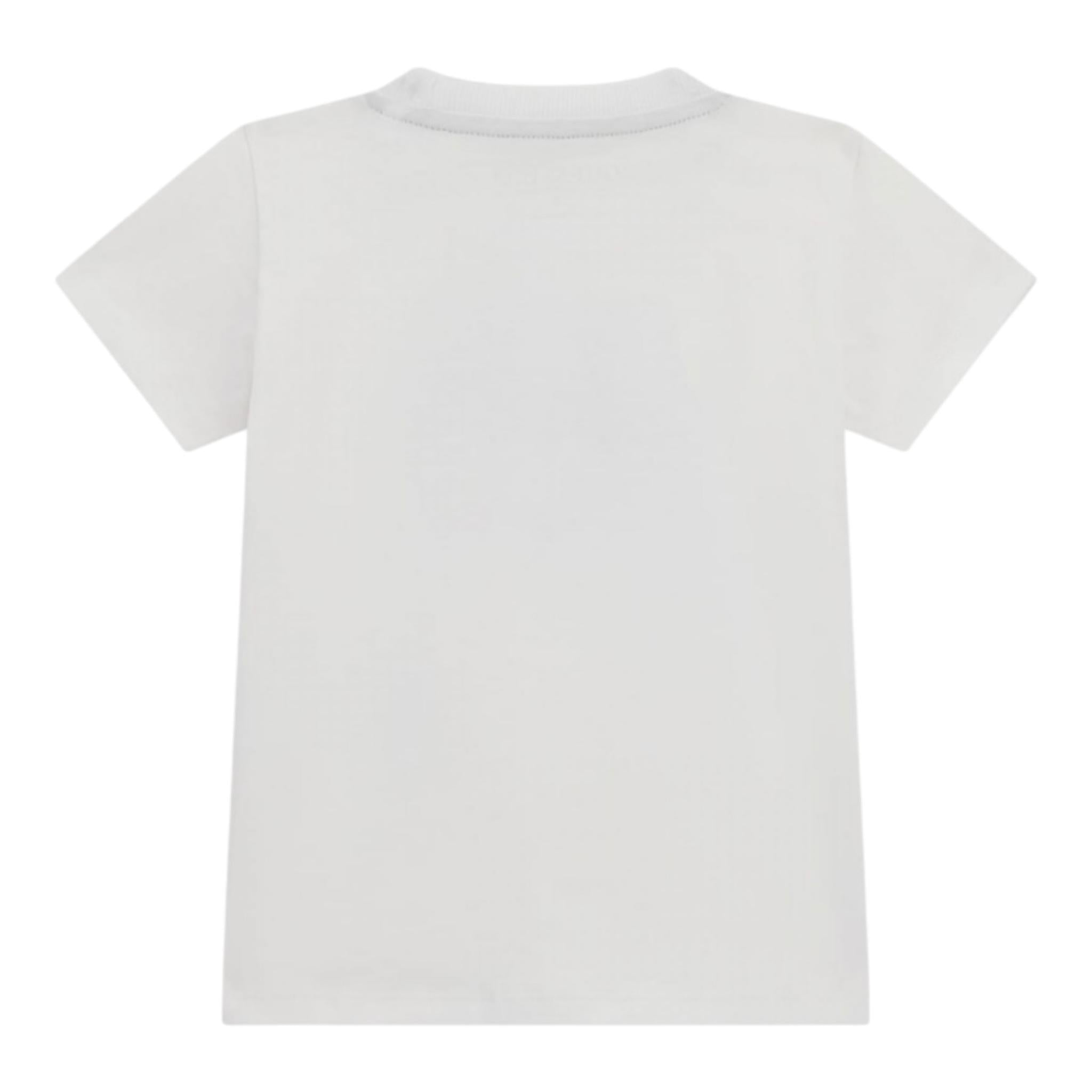 Guess T-Shirt Girocollo Tinta Unita con Stampa per Bambino N5RI25K8HM4 BIANCO GUESS 