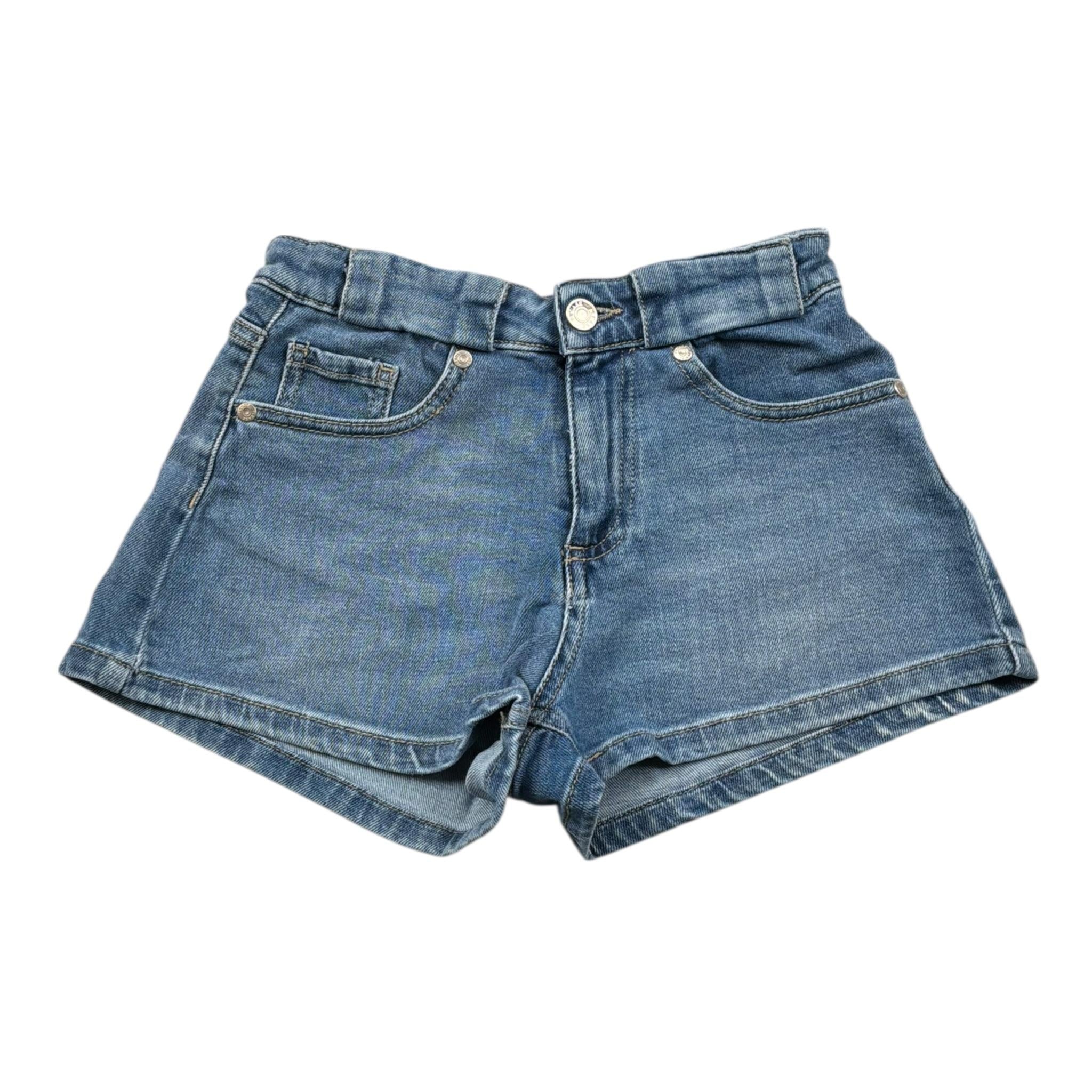 Please Short Tinta Unita con Girovita Regolabile per Bambina RB22010G72 BLU PLEASE 