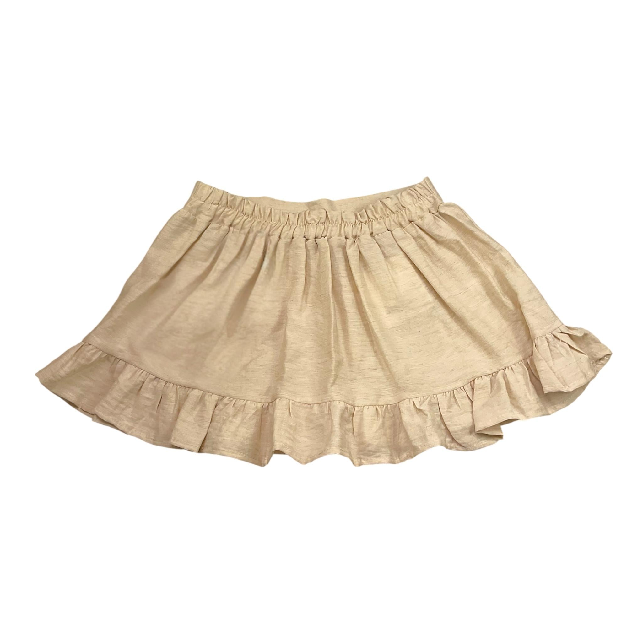 Janice Gonna Tinta Unita con Balze per Bambina JN810B BEIGE JANICE 