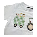 Monnalisa T-Shirt Girocollo Tinta Unita con Stampa per Neonato 28E602N BIANCO MONNALISA 