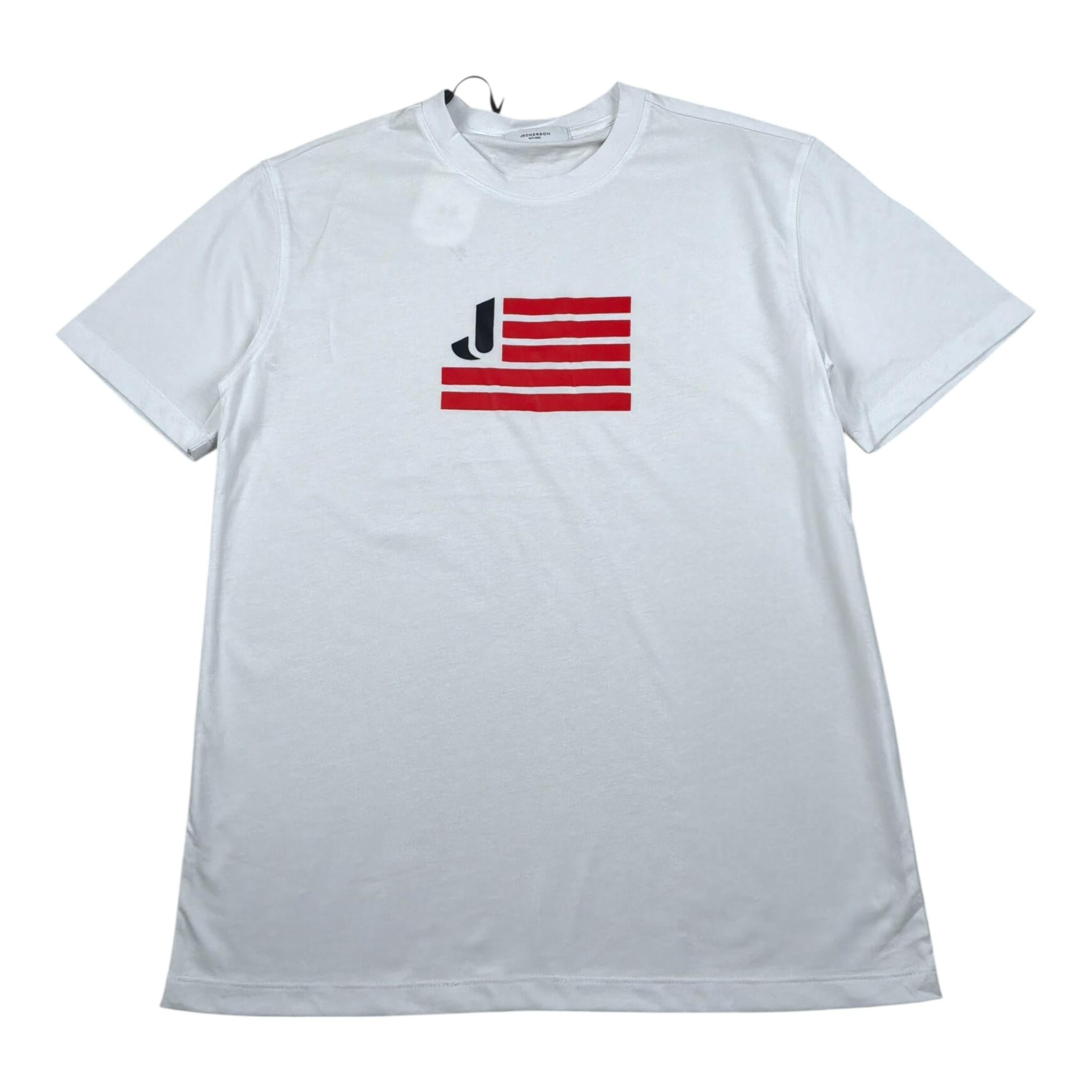 Jeckerson T-Shirt Girocollo Tinta Unita con Stampa per Bambino J3817 BIANCO JECKERSON 