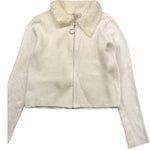 TWINSET cardigan tinta unita con zip Bianco per Bambina 242GJ3201 BIANCO TWINSET 